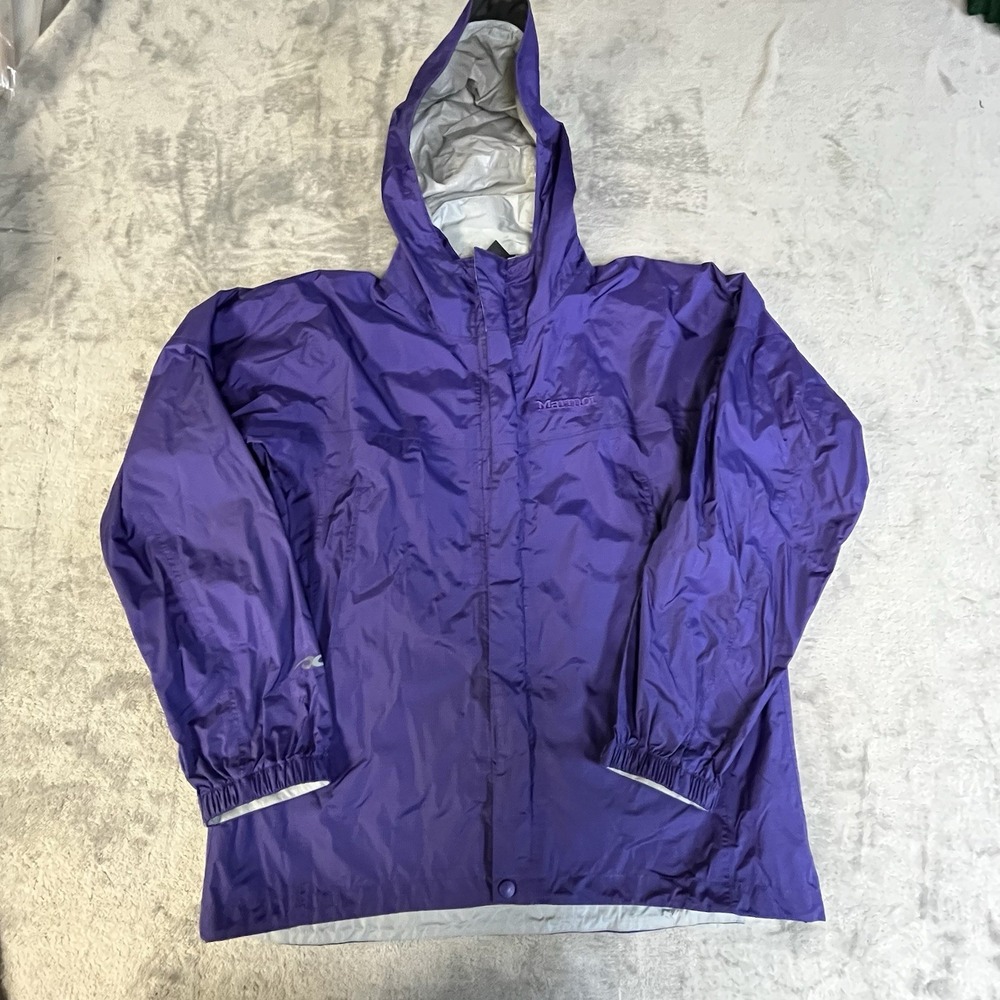 Marmot Purple Hooded Packable Rain‎ Jacket Lightweight Women's Medium